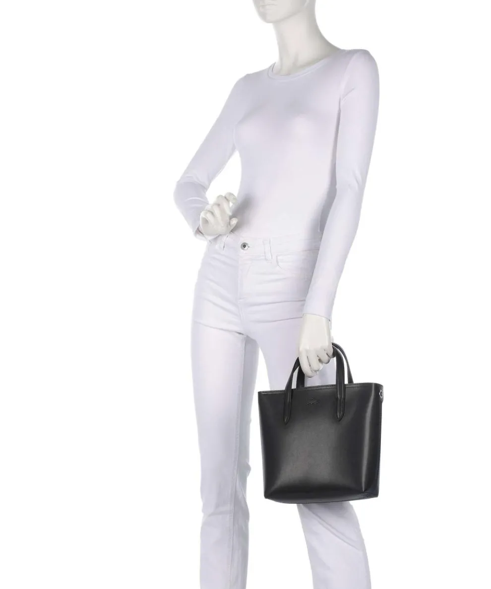 Handbag fine grain cow leather black