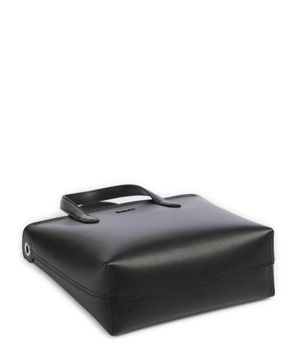 Handbag fine grain cow leather black