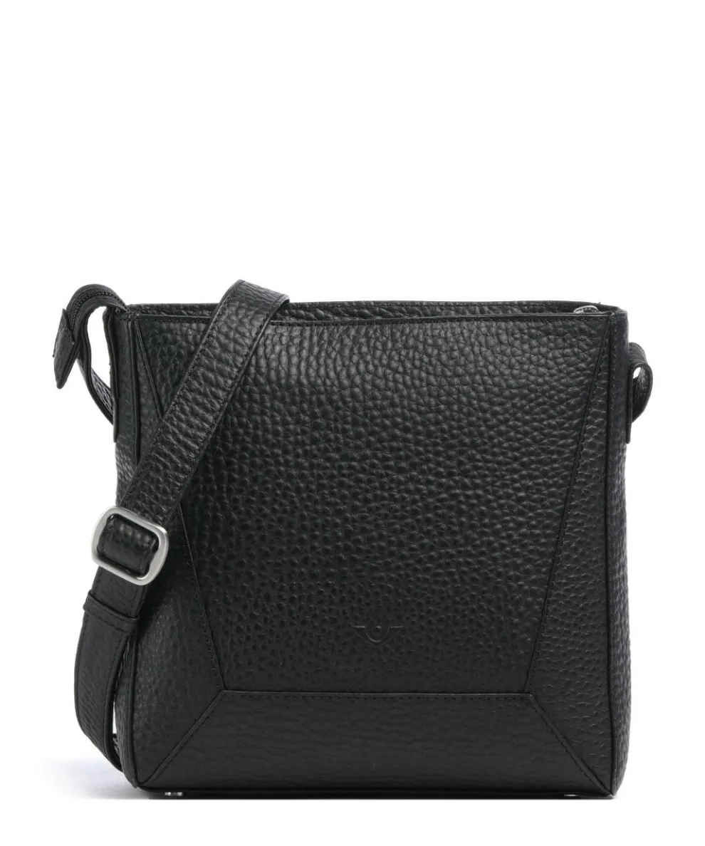 Hirsch Crossbody bag grained leather black