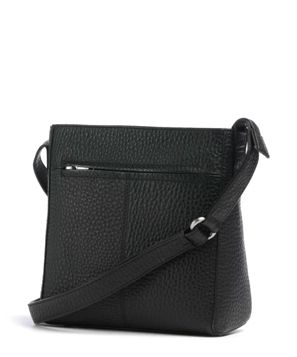 Hirsch Crossbody bag grained leather black