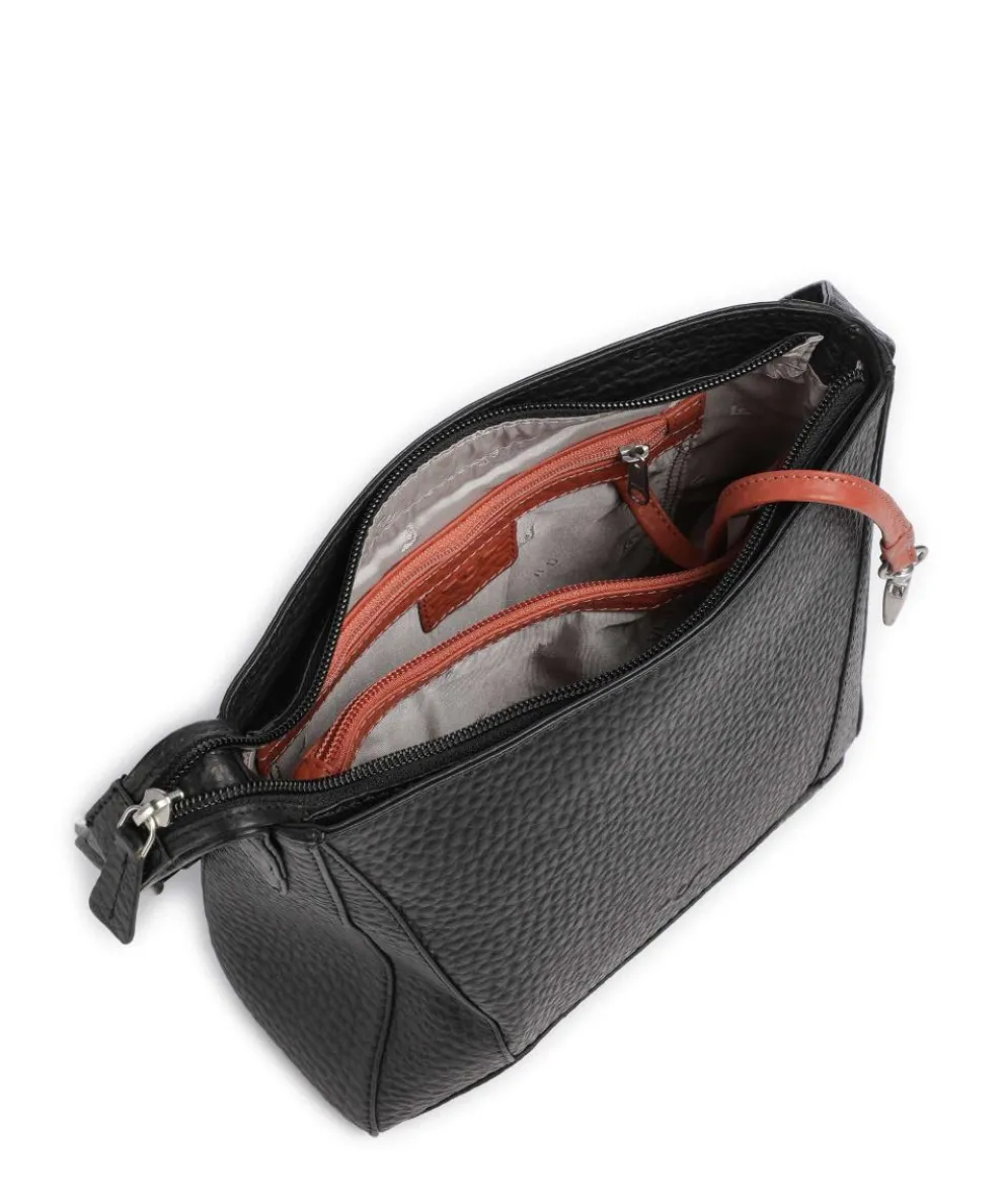 Hirsch Crossbody bag grained leather black