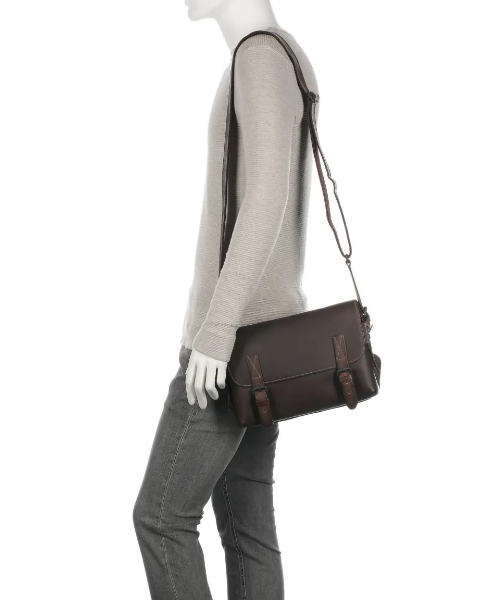 Good Old Friends Peacemaker Messenger bag buffalo leather dark brown