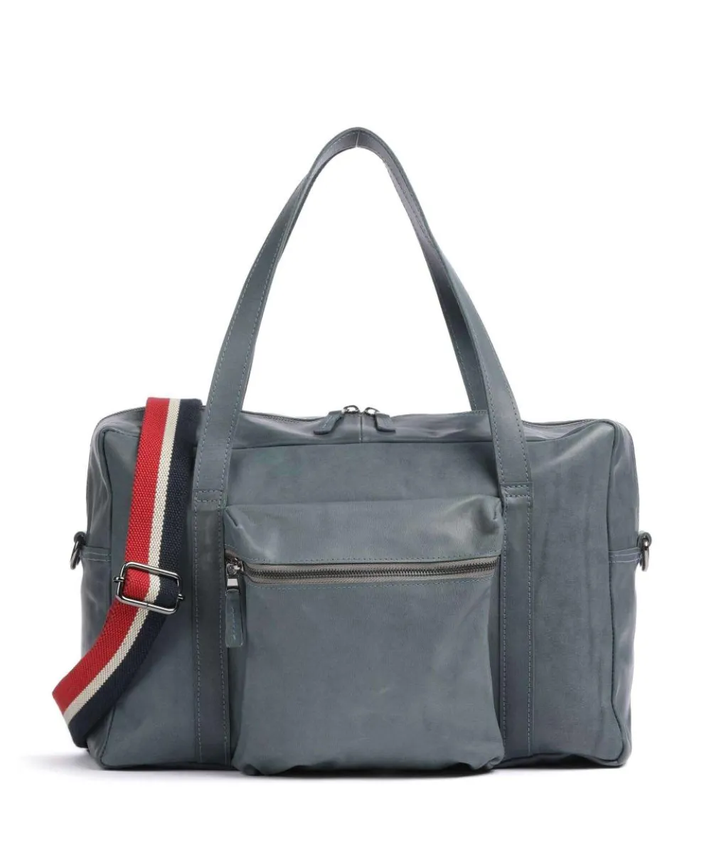 Bague M Tote bag fine grain cow leather blue-grey