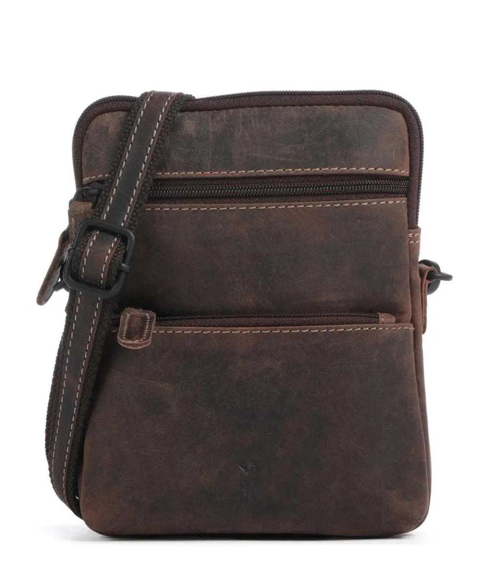Baltimore 11 Crossbody bag leather dark brown