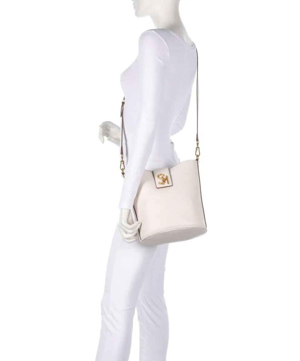 BARRIE Bucket bag imitation leather ivory