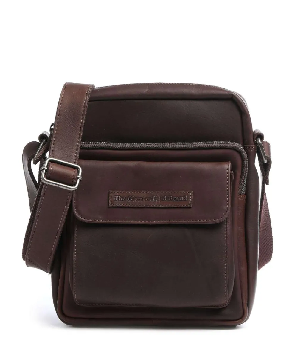 Bath Crossbody bag pull-up cow leather dark brown