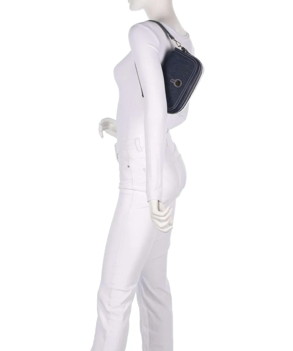 Bathurst Mews Shoulder bag canvas, cow leather dark blue