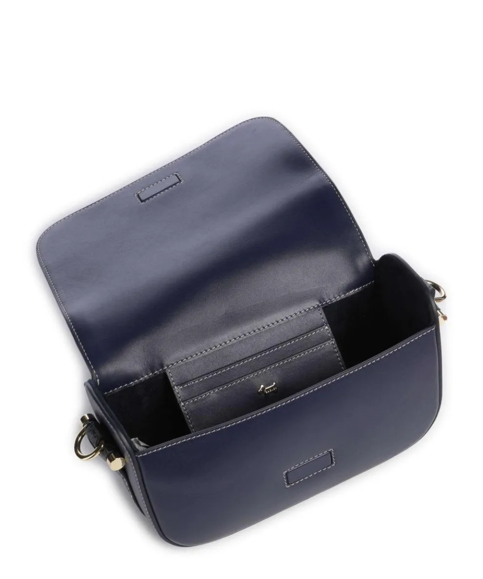Bathurst Mews Shoulder bag canvas, cow leather dark blue