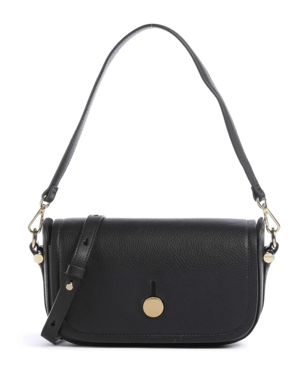 Bathurst Mews Shoulder bag grained cow leather black