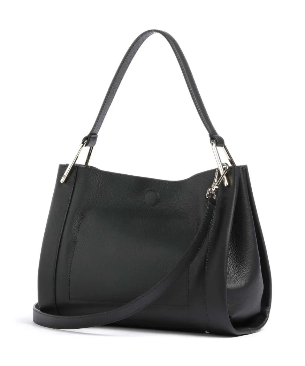 Wallace Shoulder bag grained leather black