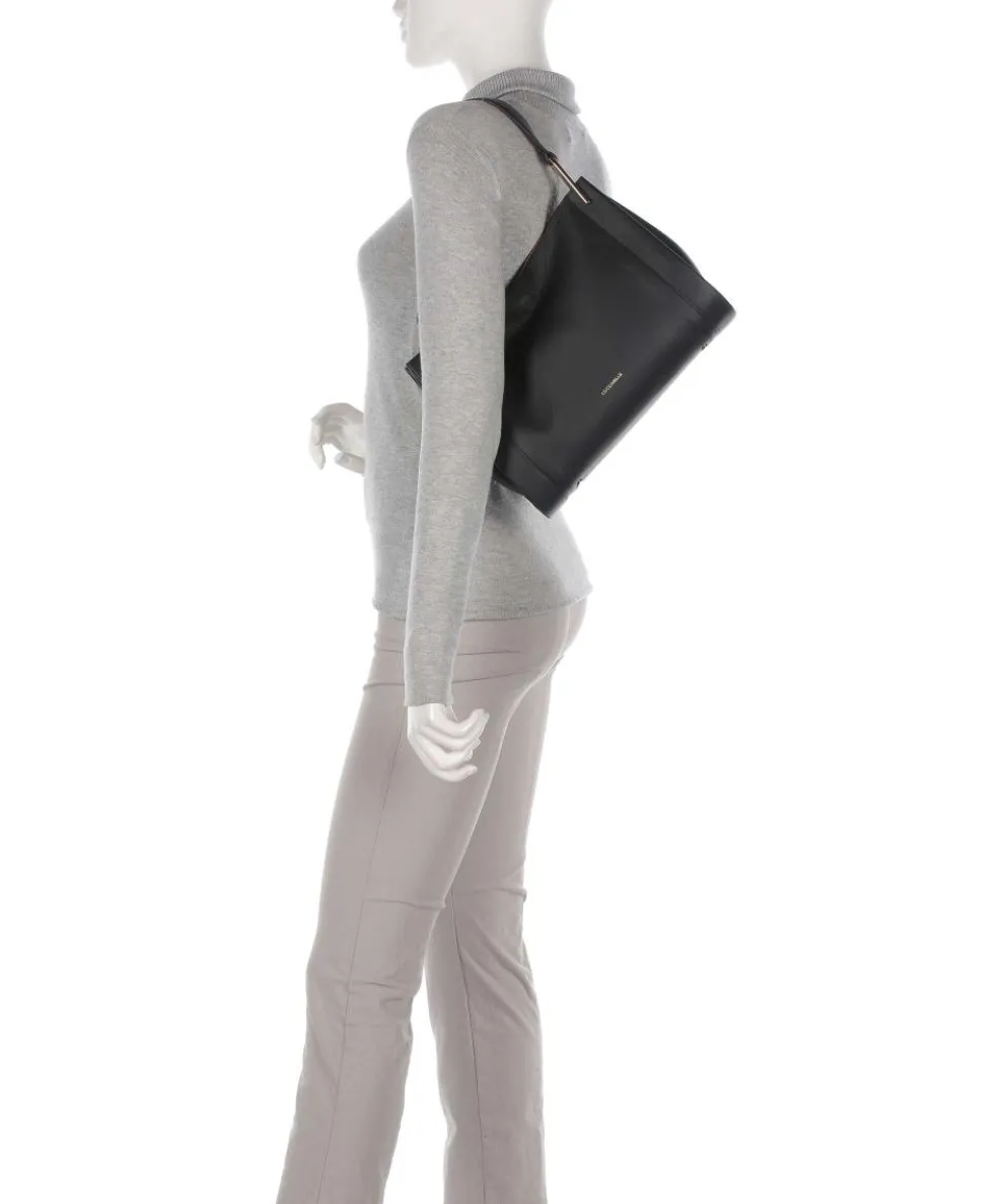 Wallace Shoulder bag grained leather black