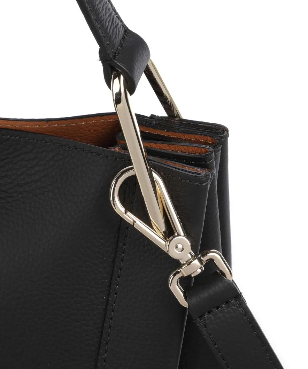 Wallace Shoulder bag grained leather black