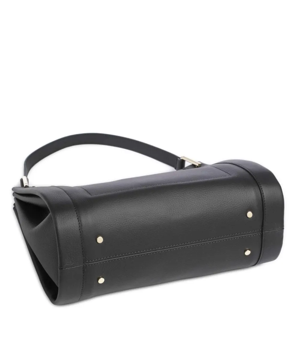 Wallace Shoulder bag grained leather black