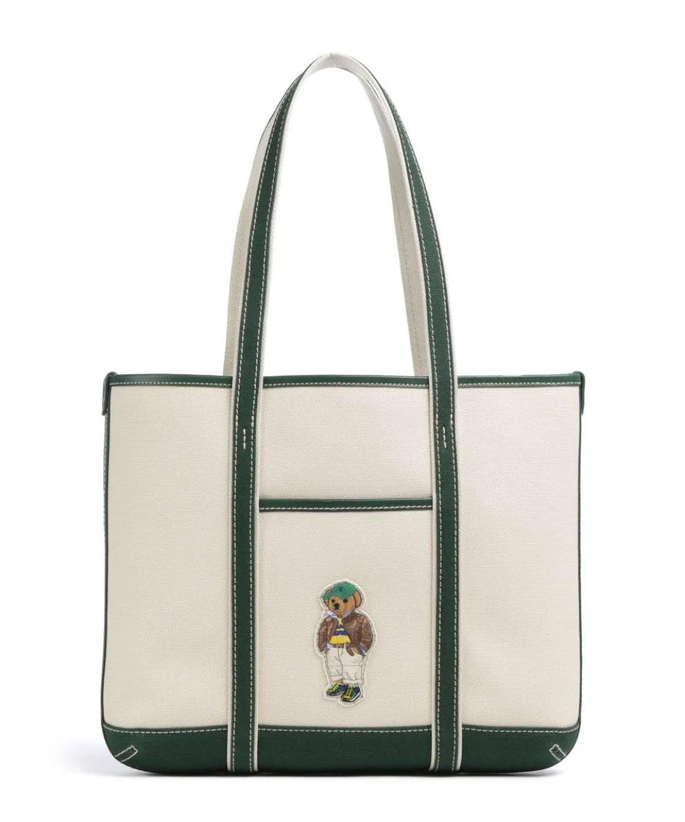 Bear Fall Tote bag canvas beige/green