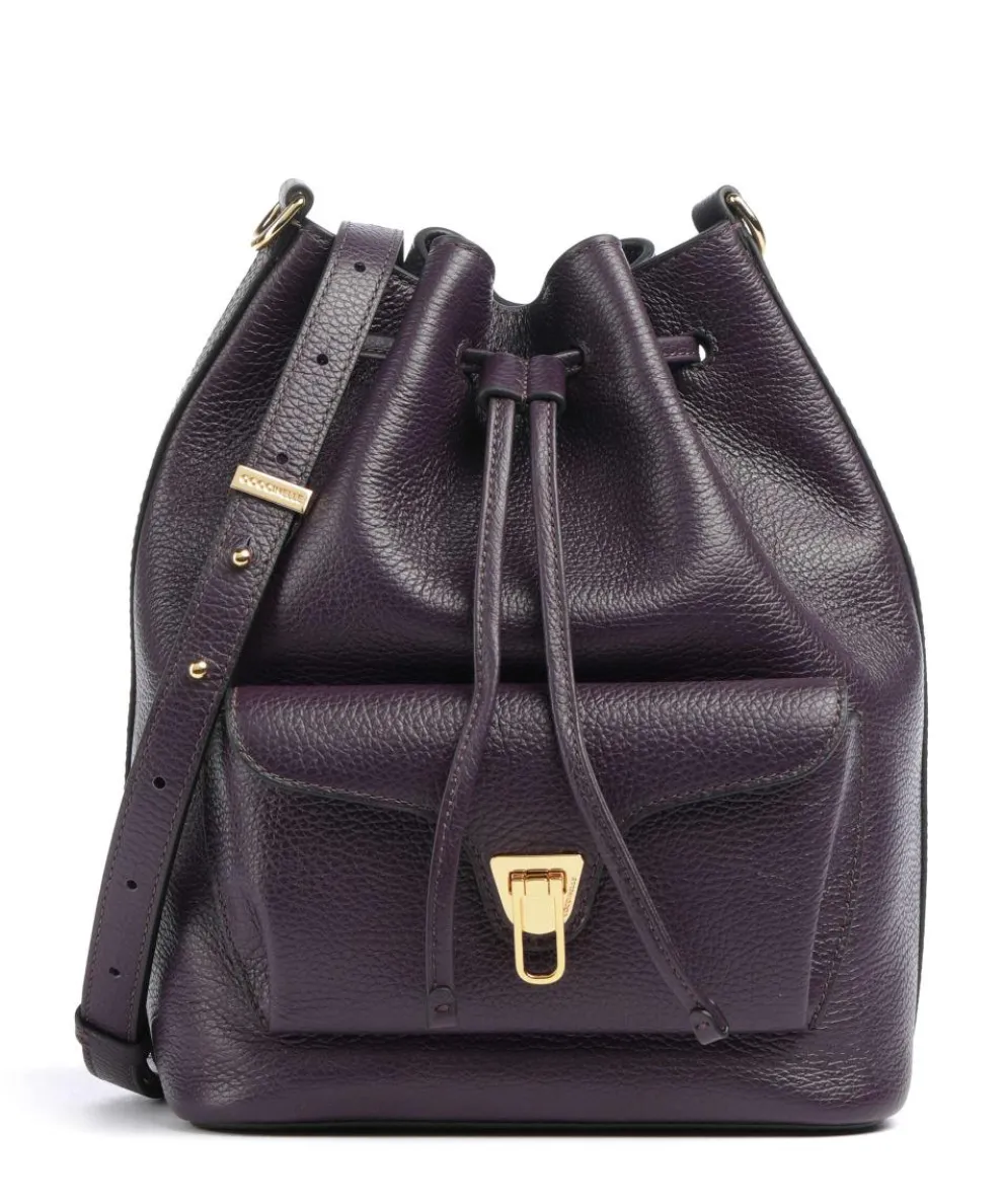 Beat Generation Bucket bag grained cow leather plum