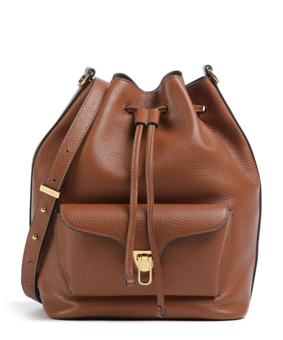 Beat Generation Bucket bag grained cow leather brown