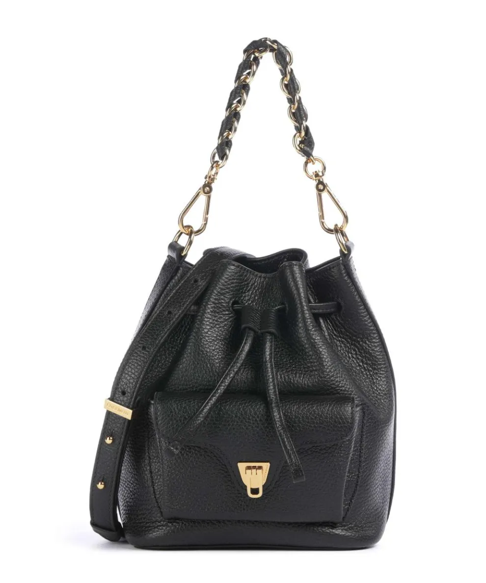 Beat Generation Bucket bag grained cow leather black