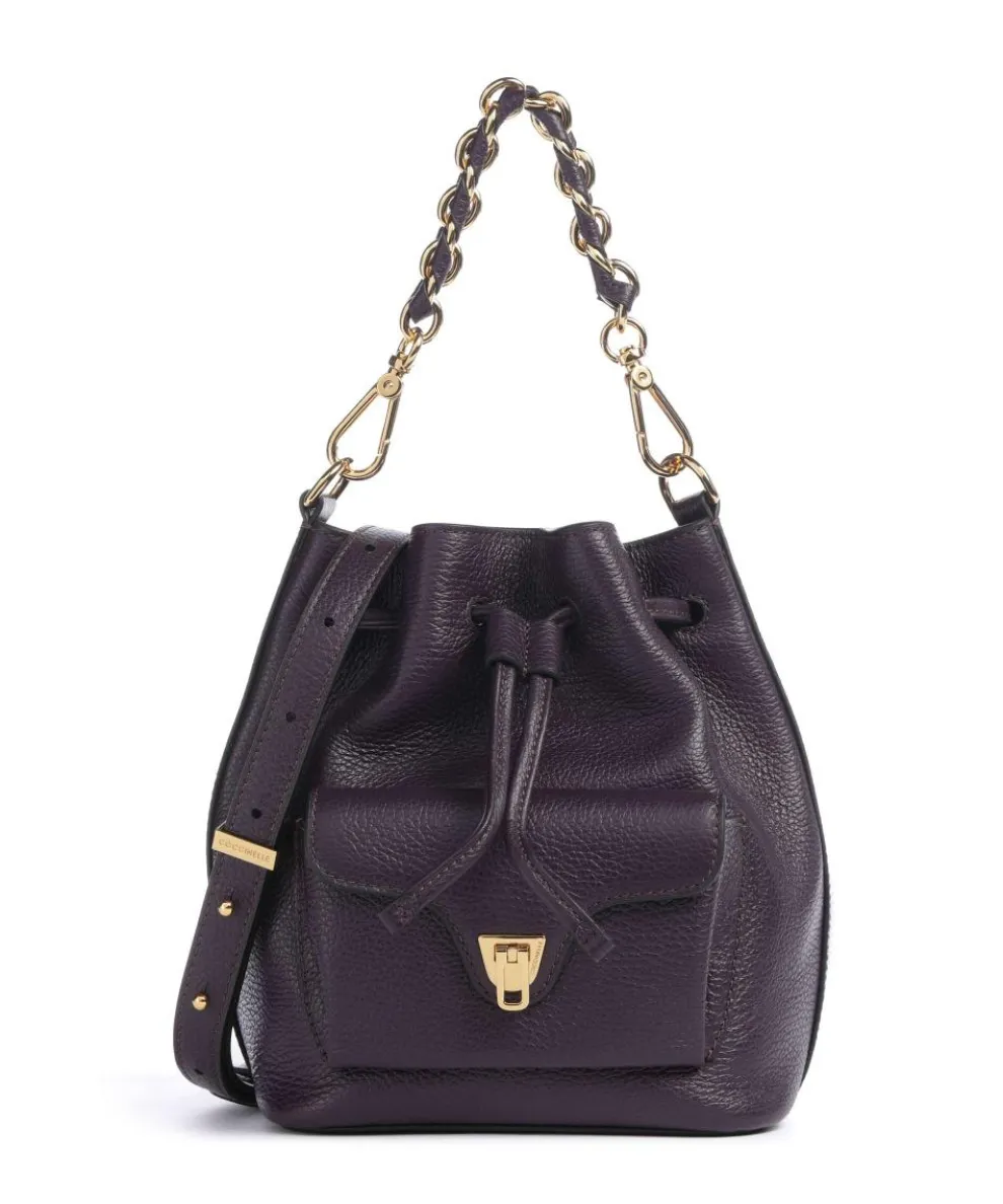 Beat Generation Bucket bag grained cow leather plum