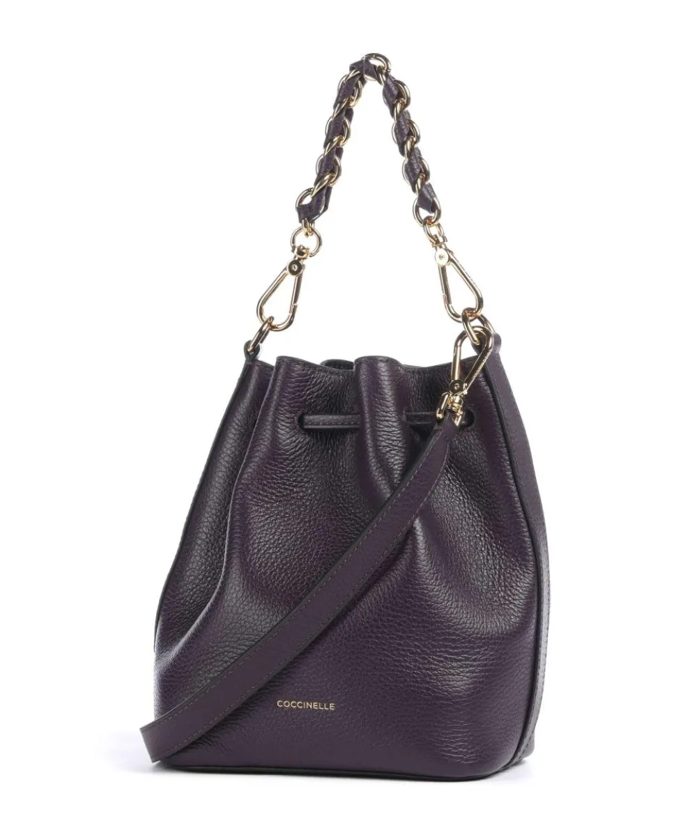 Beat Generation Bucket bag grained cow leather plum
