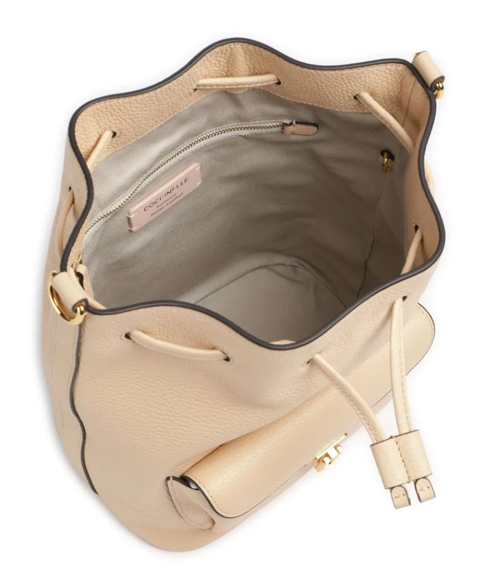 Beat Generation Bucket bag grained cow leather nature