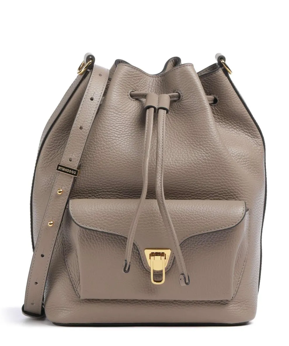 Beat Generation Bucket bag grained cow leather taupe