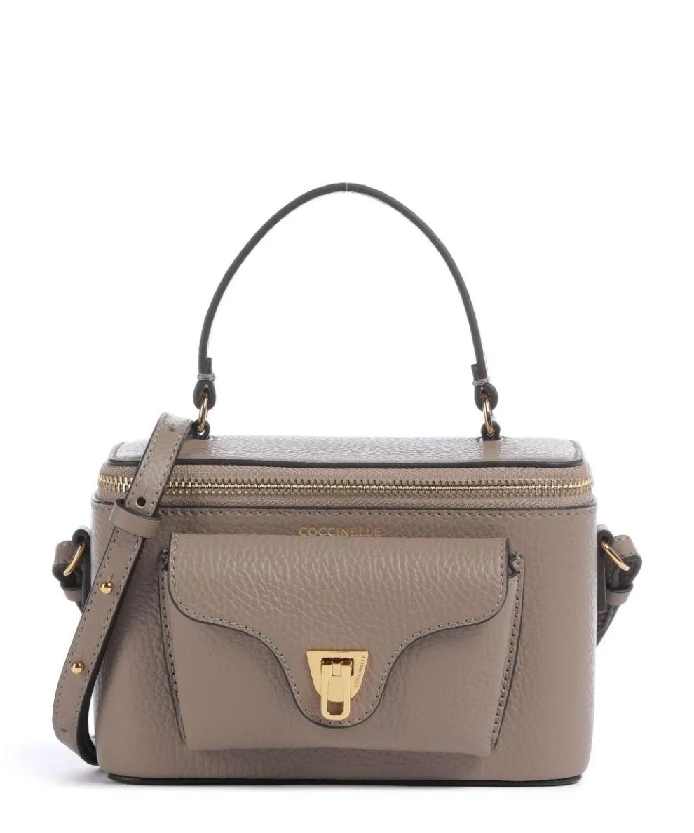 Beat Generation Crossbody bag grained cow leather taupe