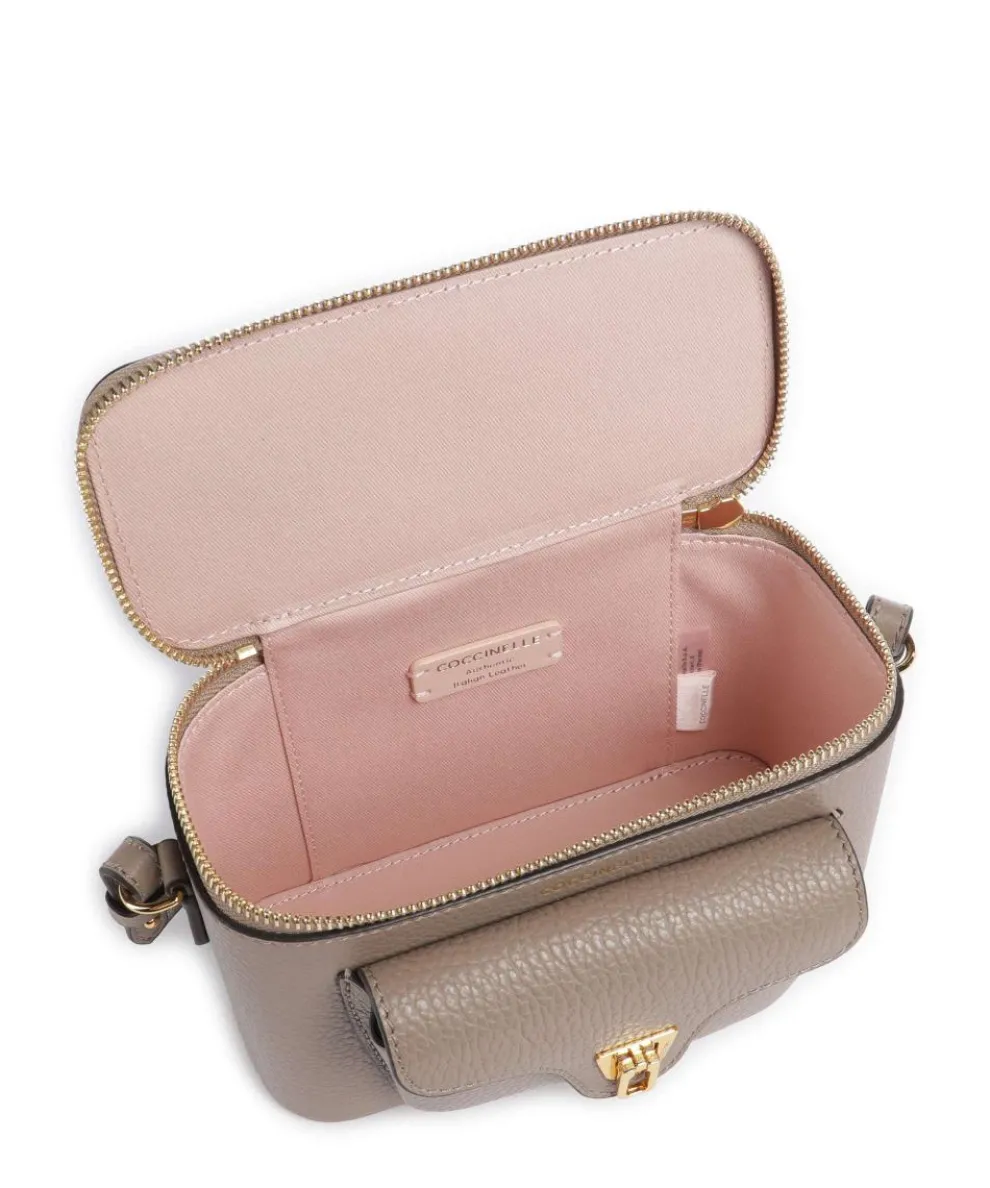 Beat Generation Crossbody bag grained cow leather taupe