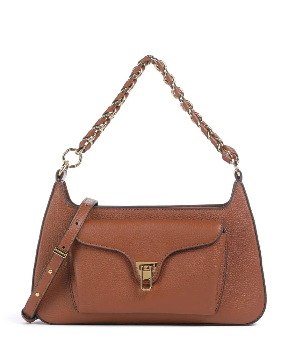 Beat Shoulder bag grained cow leather brown