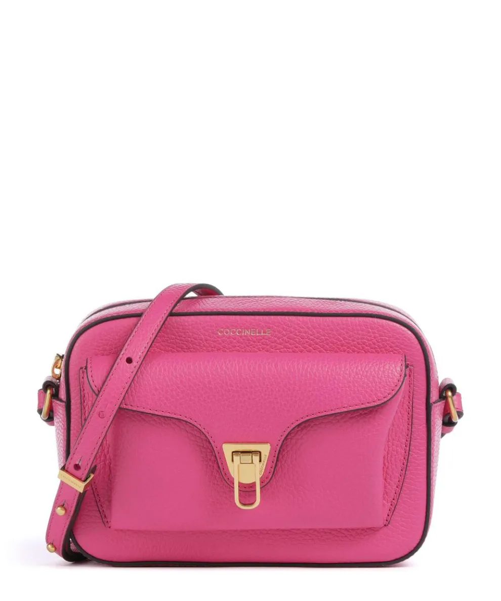 Beat Soft Crossbody bag grained cow leather fuchsia
