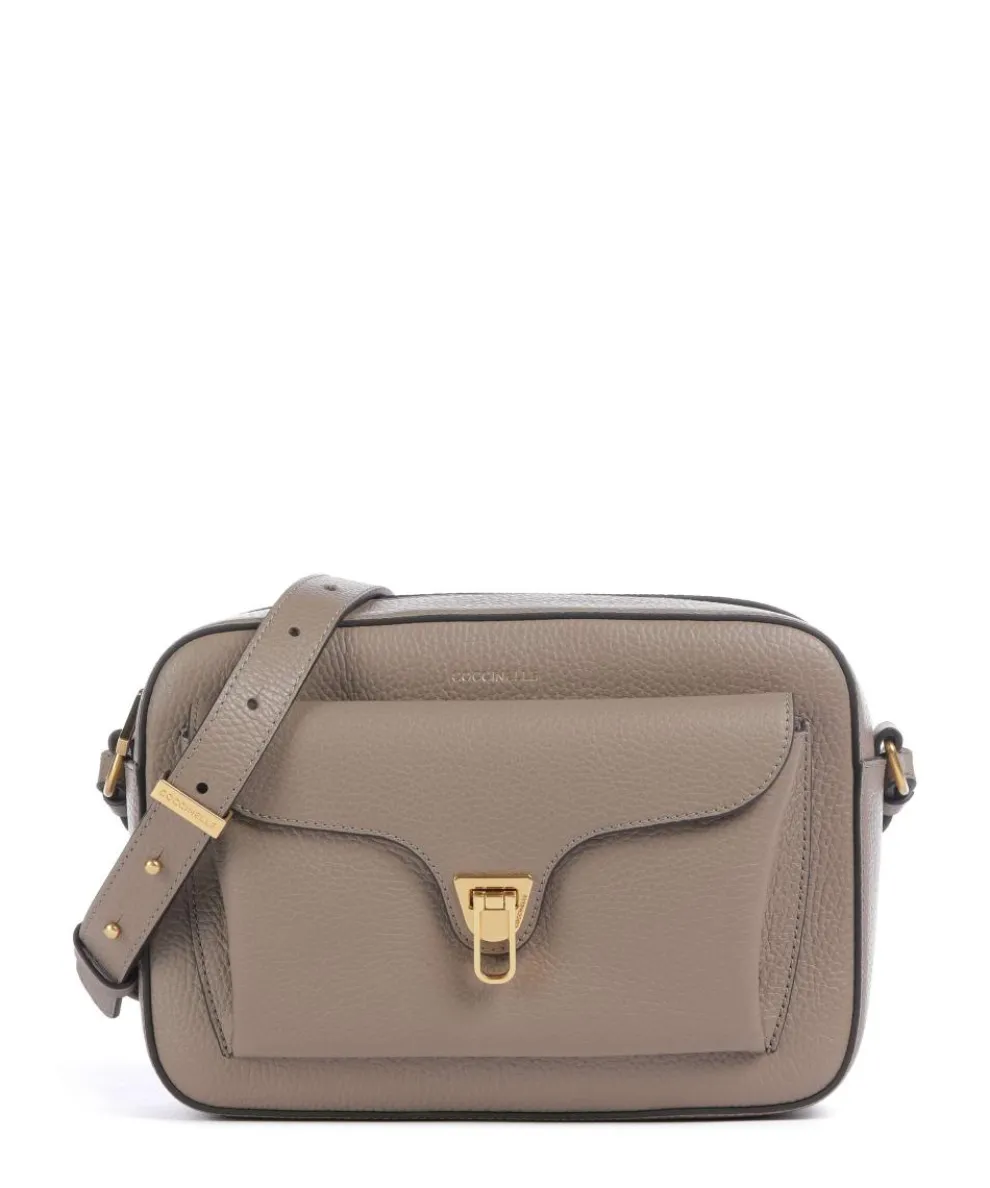 Beat Soft Crossbody bag grained cow leather taupe
