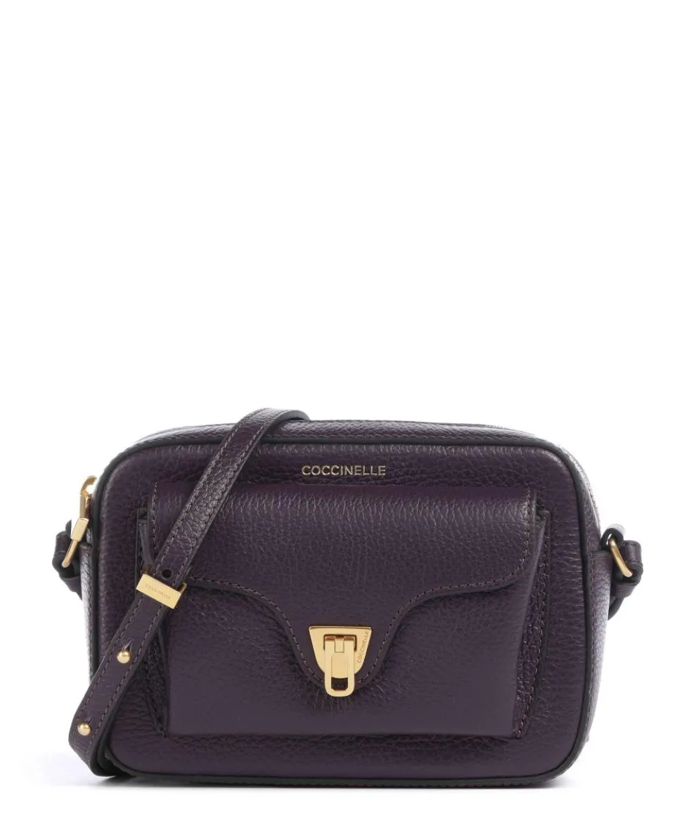 Beat Soft Crossbody bag grained leather plum