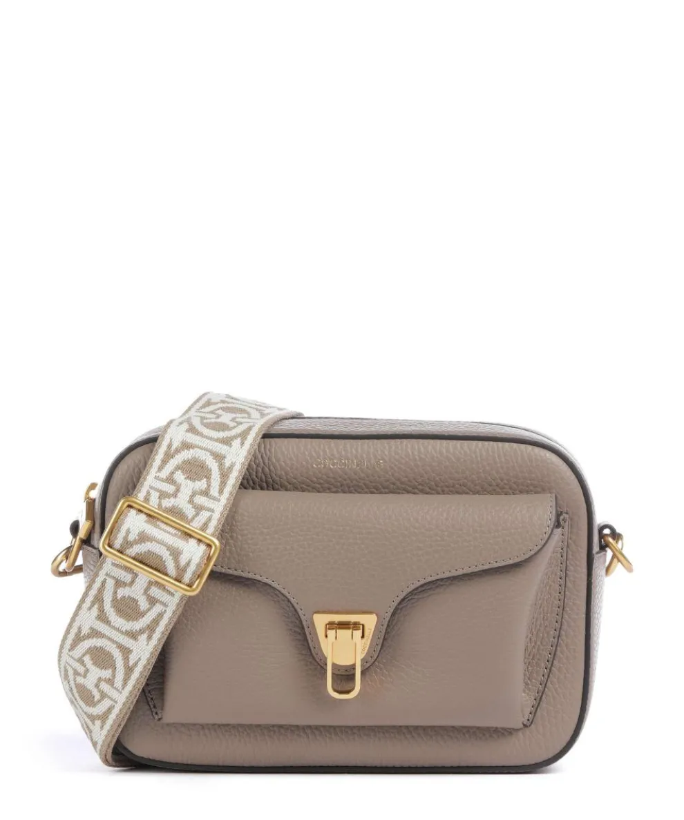 Beat Soft Ribbon Crossbody bag grained leather taupe