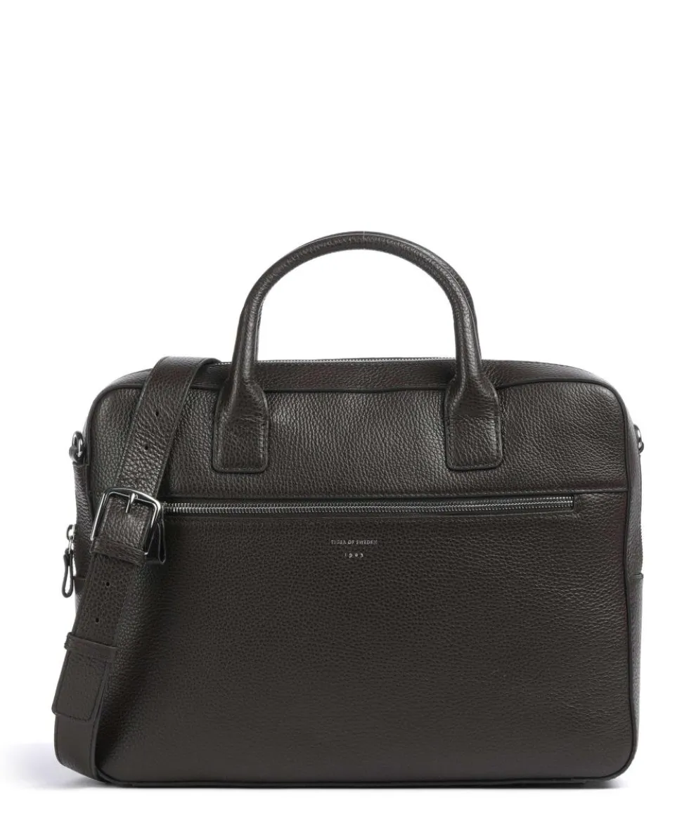 Beckholmen Briefcase grained cow leather dark brown