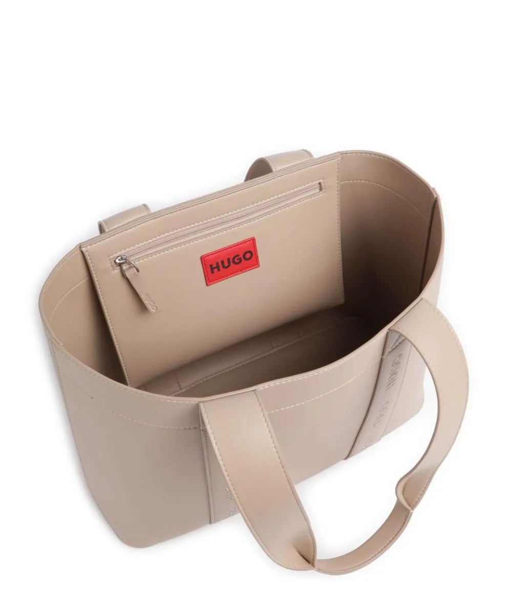 Becky Tote bag imitation leather light brown