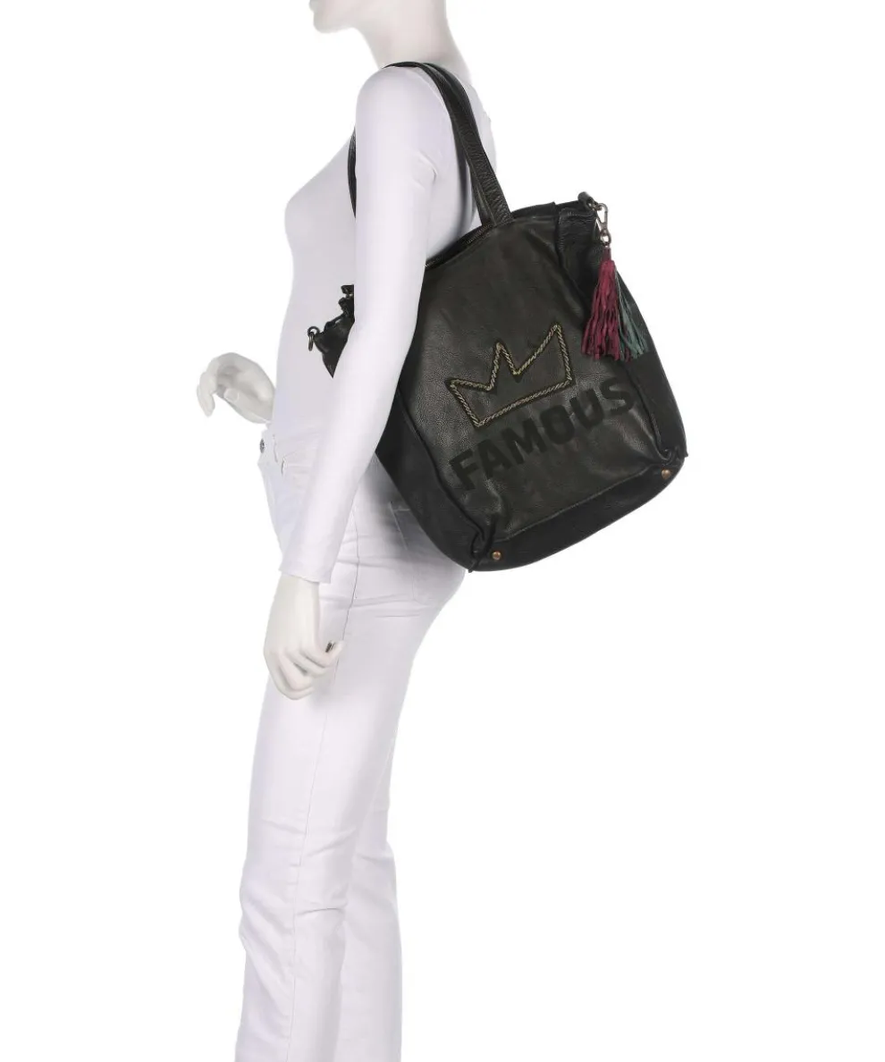 Beethovenplatz 3 Hobo bag grained cow leather khaki