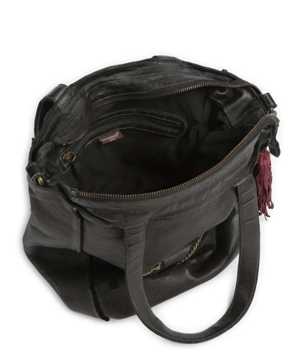 Beethovenplatz 3 Hobo bag grained cow leather khaki