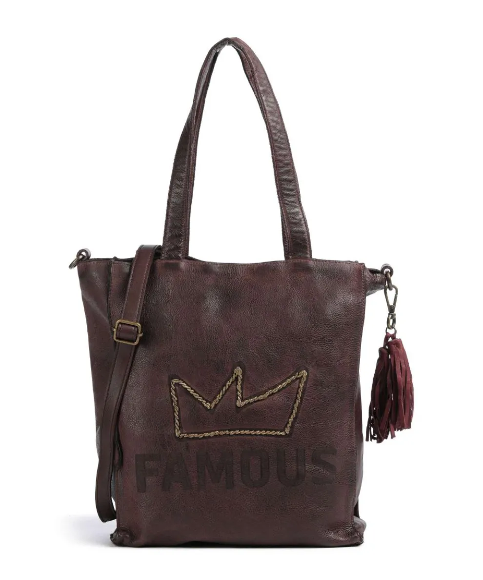 Beethovenplatz 3 Hobo bag grained cow leather mahogany
