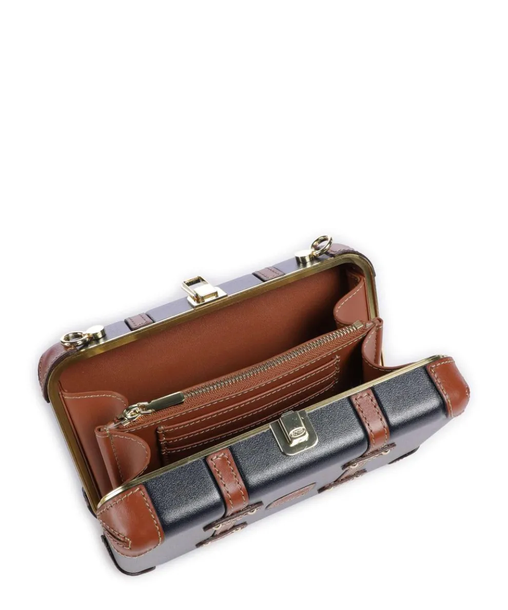 Bellagio Crossbody bag recycled polycarbonate blue/brown