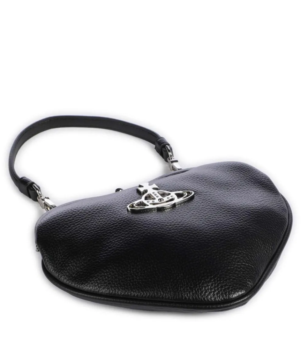 Belle Heart Frame Re-Vegan Grain Shoulder bag imitation leather black