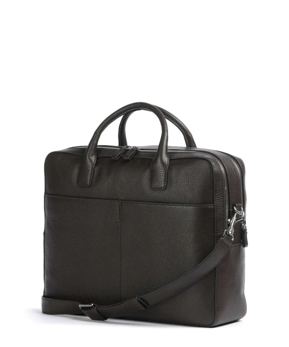Beridare Briefcase 15″ grained cow leather dark brown