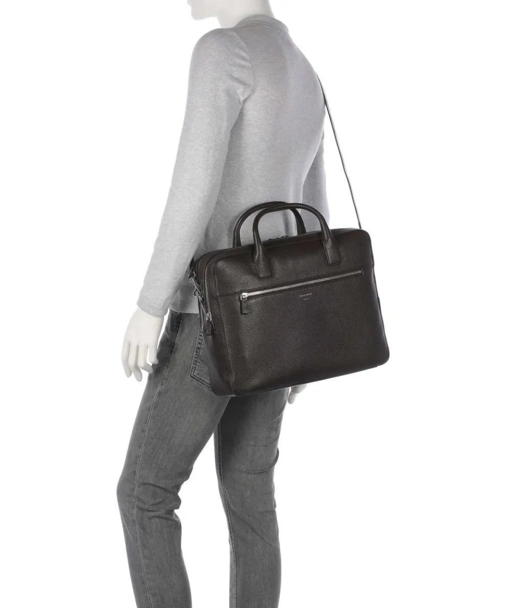 Beridare Briefcase 15″ grained cow leather dark brown