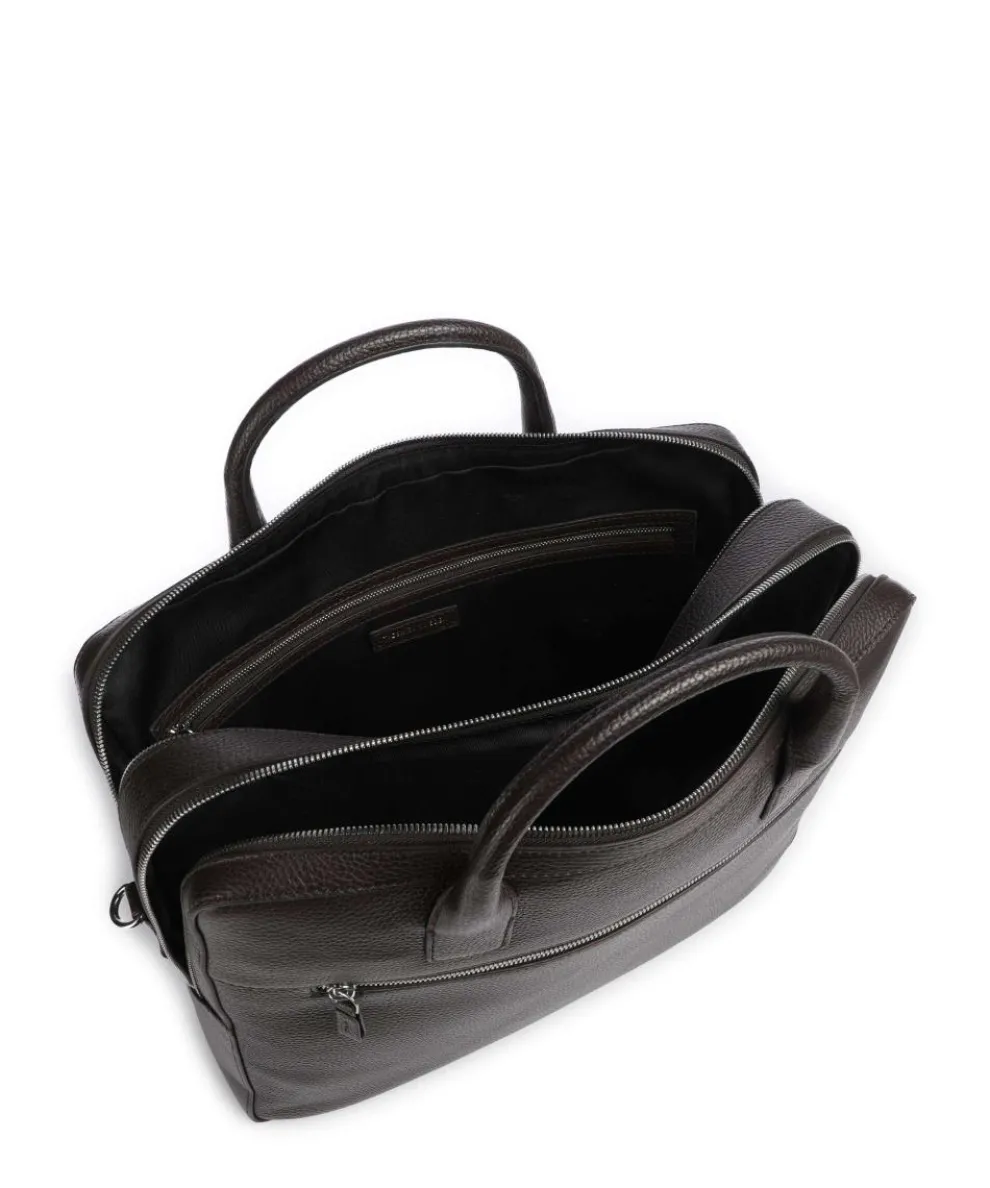 Beridare Briefcase 15″ grained cow leather dark brown