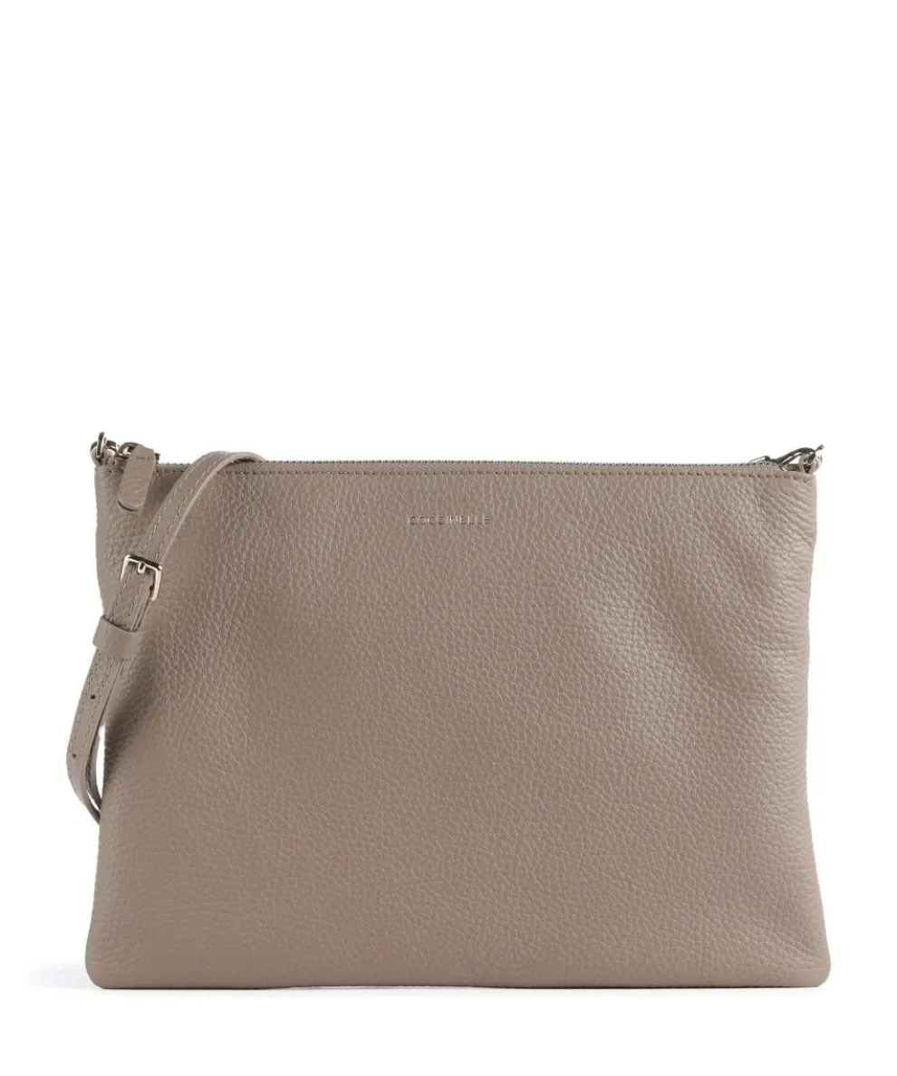 Best Crossbody bag grained leather taupe