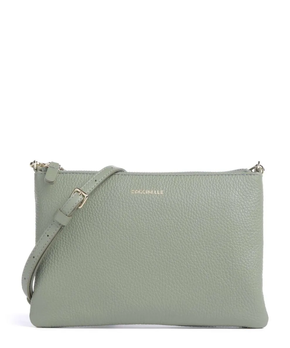 Best Crossbody bag grained leather greygreen