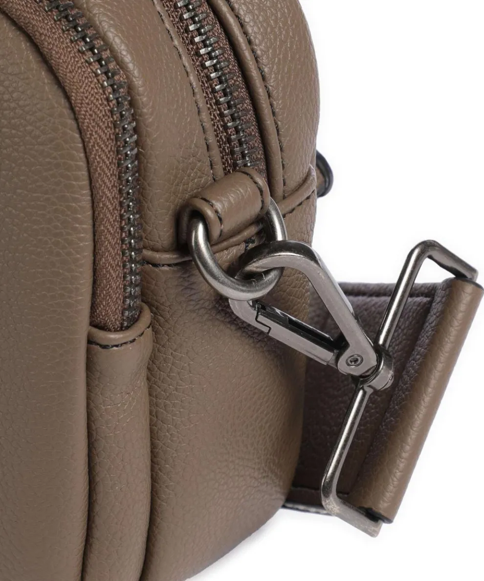 Bestie Crossbody bag recycled leather, polyurethane brown