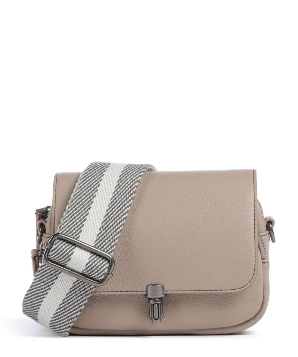 Bestie Crossbody bag recycled leather taupe