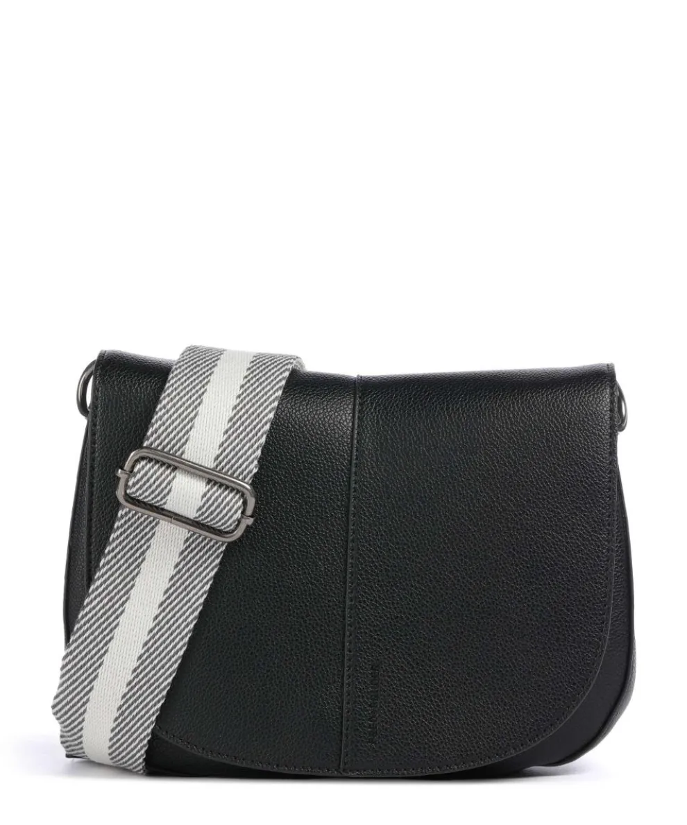 Bestie Crossbody bag grained leather black