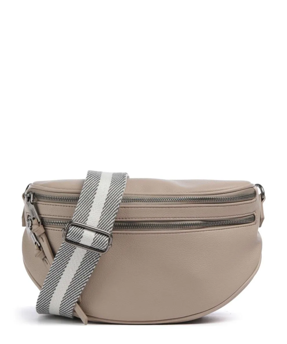 Bestie Crossbody bag recycled leather taupe