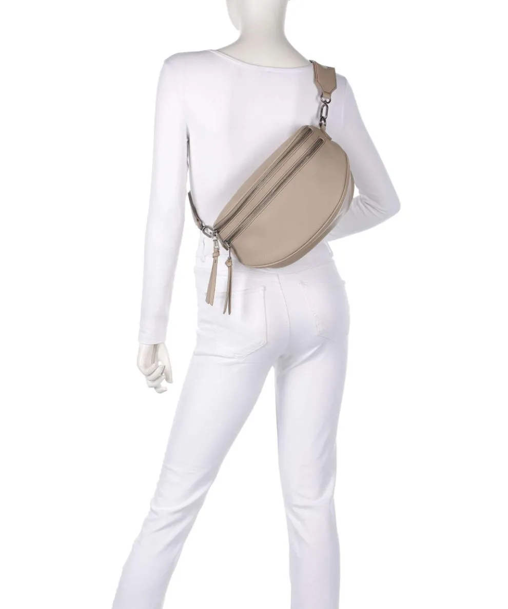 Bestie Crossbody bag recycled leather taupe