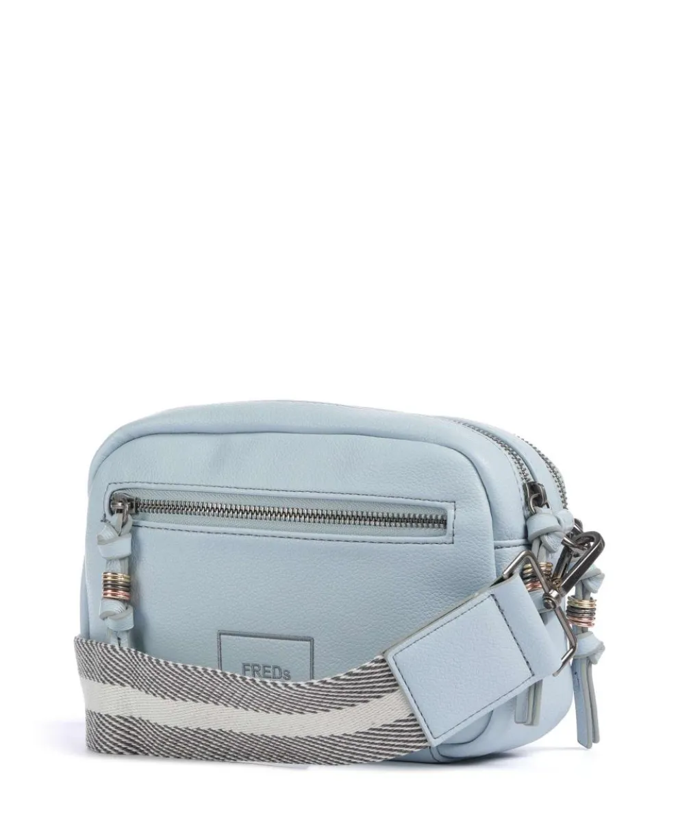 Bestie Crossbody bag recycled leather, polyurethane light blue